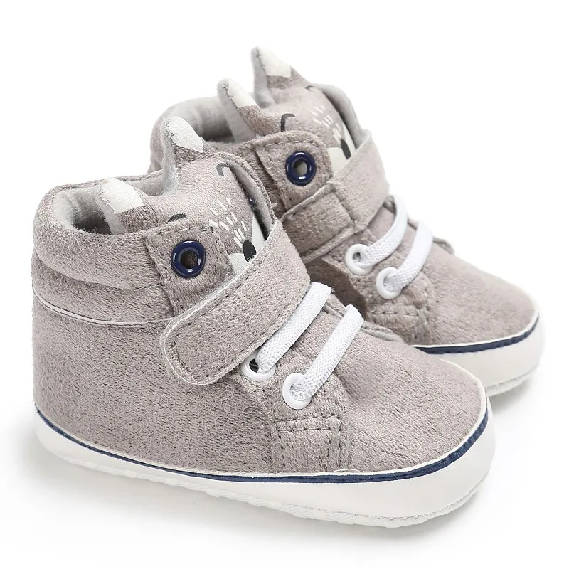 

Winter Autumn Baby Warm Shoes Kid Boys Girls Fox Head Lace Cotton Cloth First Walker Anti-slip Soft Sole Toddler Sneaker