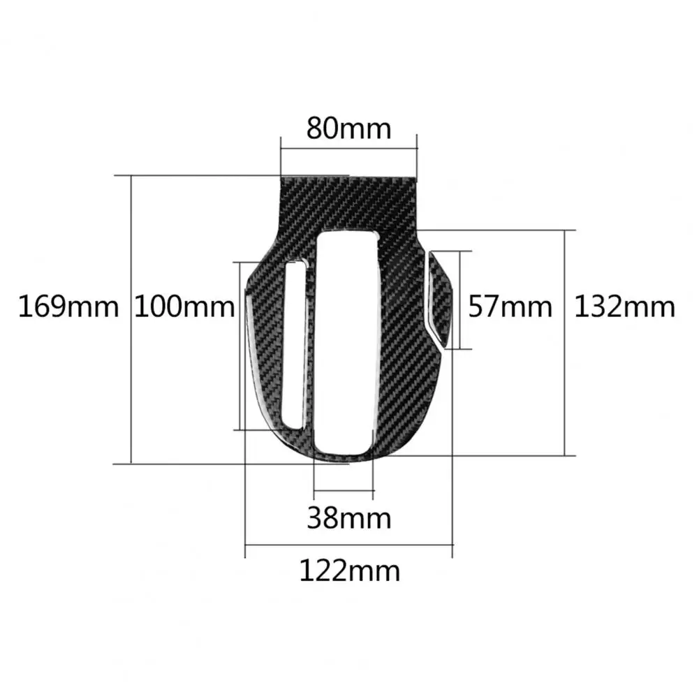 

16.9cm x 12.2cm x 0.3cm2Pcs Auto Gear Shift Panel Cover Trim Decor Sticker for Honda FIT JAZZ 2014-2018