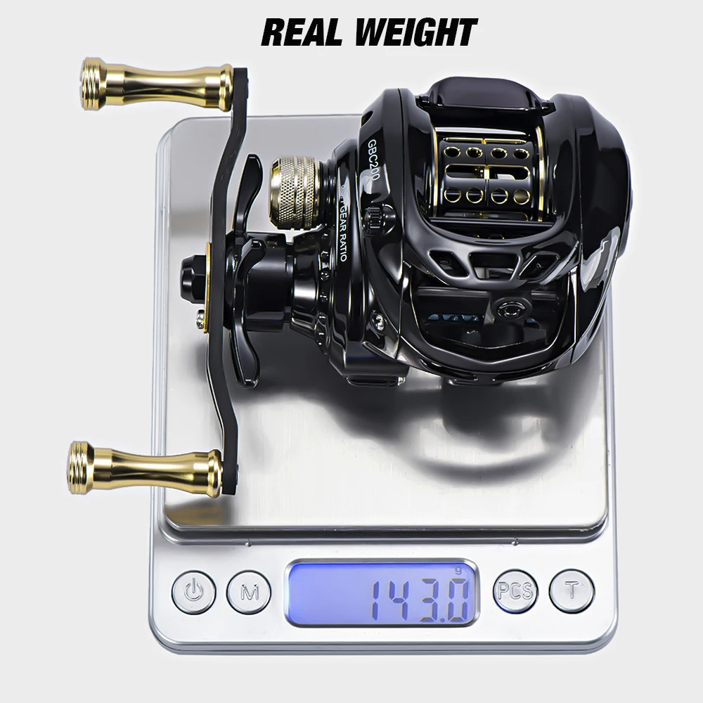 GBC200 143/152g UltraLight Baitcasting Fishing Reel Carbon Fiber BFS Double Spool Fishing Bait Reel Casting Reel Fishing Coil