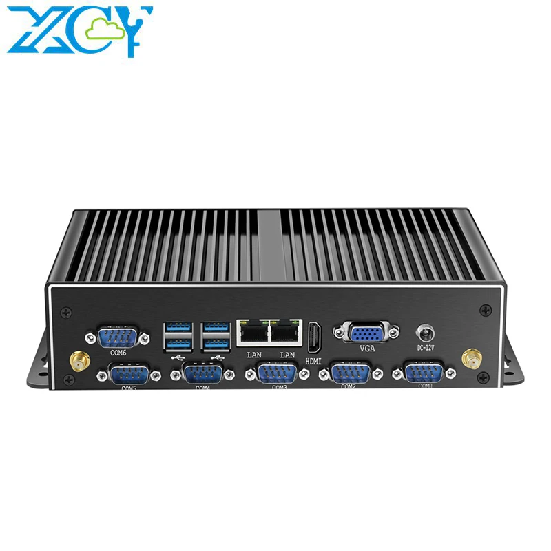Günstig XCY Fanless Mini Pc Dual Gigabit Ethernet Lan 6 * Com Ports Mini Computer Intel Core I5 4200u I7 Industrie Linux Micro Box