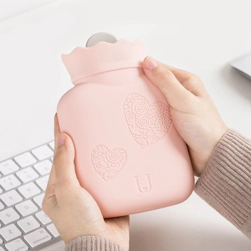Xiaomi Jordan& Judy силиконовая бутылка для горячей воды 340 мл портативная зимняя бутылка для теплой воды с вязаная шапка