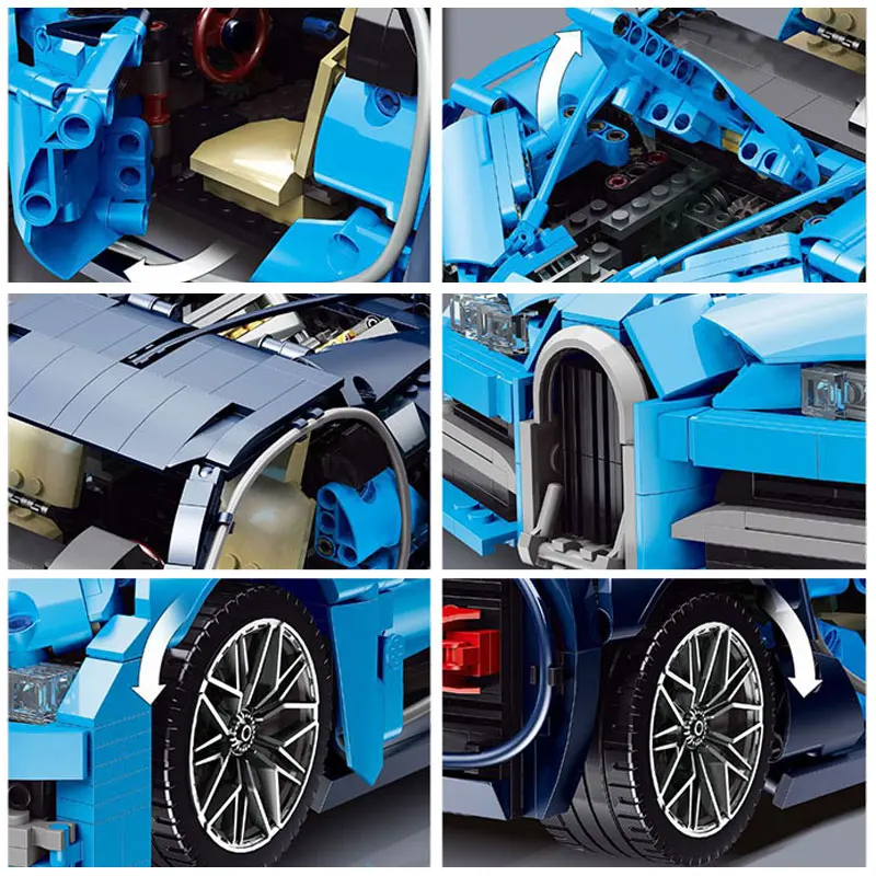 

1247PCS Bricks Remote Controrl Racing Car Model Building Blocks Boys Birthday Gift Kids RC Toys For Children