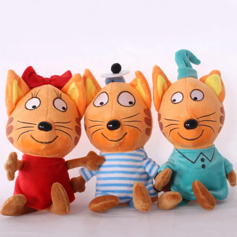 

Kawaii 15/20cm Russian Happy Kitten Cat Stuffed Animals Toys Cartoon Three Cats Soft Dolls Toy Kids Baby Birthday Gifts Dropship