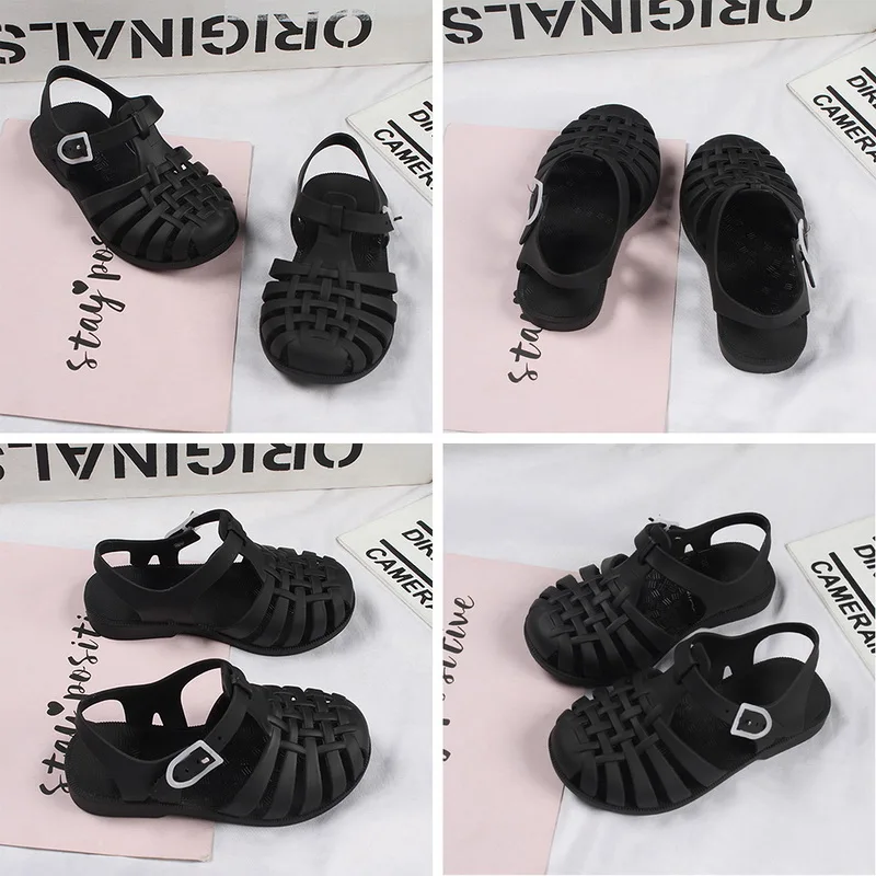 

LITTHING 2021 Baby Gladiator Sandals Breathable Hollow Out Shoes Pvc Summer Kids Beach Shoes For Boys Girls Big Size 24-29