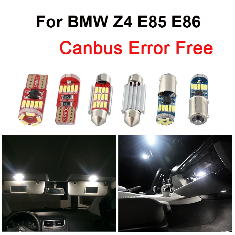 14 шт. белый Canbus лампы без ошибок светодиодный купольный светильник для интерьера