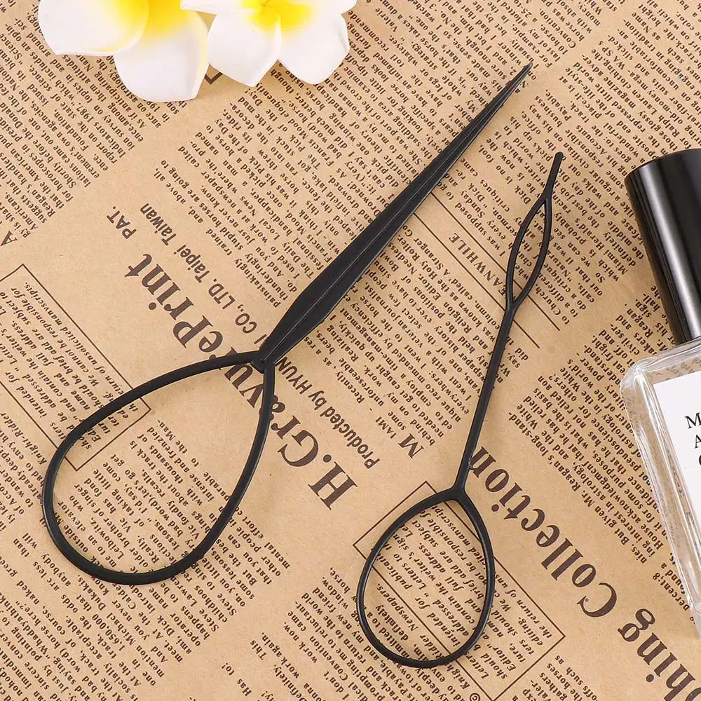 Пластиковые петли для создания конского хвоста инструменты укладки черный зажим