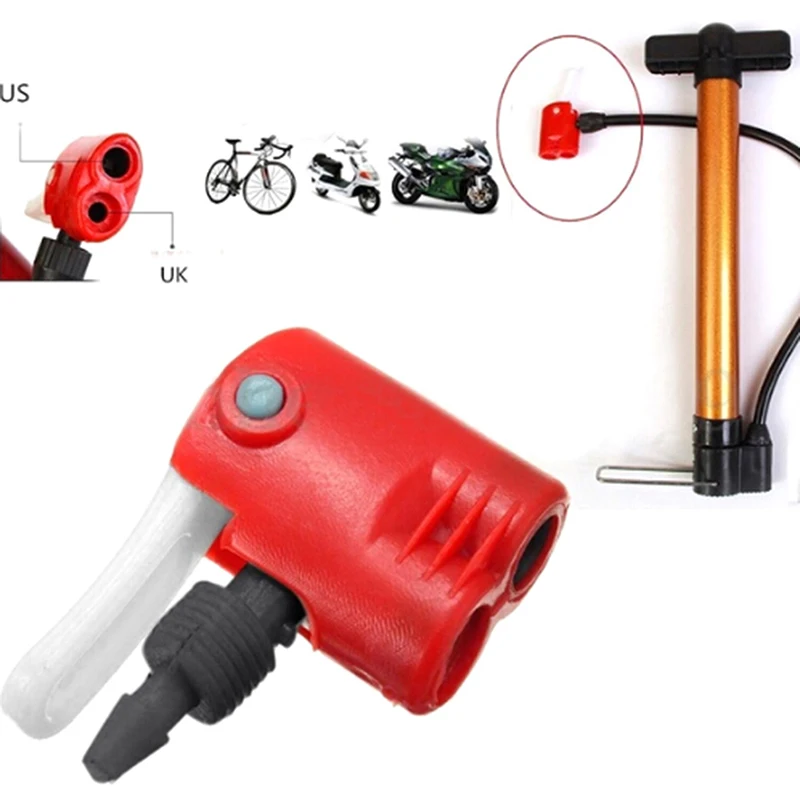 

1PCS Bike Cycle Tyre Tube Replacement Dual Head Air Pump Adapter Valve camping cycling Bicycle Equipments 50 X 33 MM