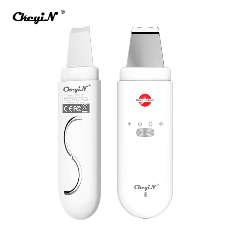 Ультразвуковой очиститель кожи шпатель для лица скруббер EMS глубокое очищение