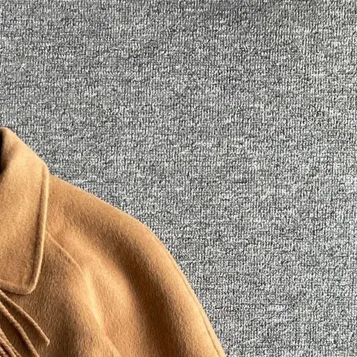 

2021 New Style 100% Wool Coat with Placket and Tassel Belt Women Overcoat