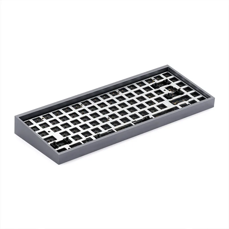 

Tofu84 Black Gray Silver 75% Solderable Mechanical Keyboard DIY KIT