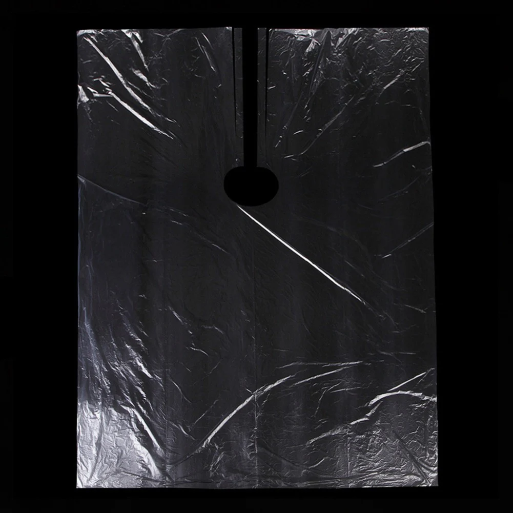 

50Pcs Disposable Long Barber Wai Cloth Perm Hair Salon Haircut Wai Hairdressing Cape Shawl PE Apron