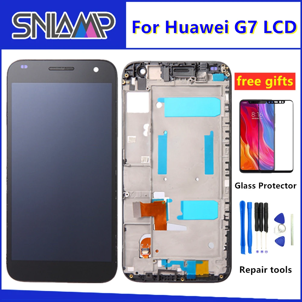 5 &quotОригинальный дисплей для HUAWEI G7 ЖК экран с рамкой дигитайзер I01 I03 l01