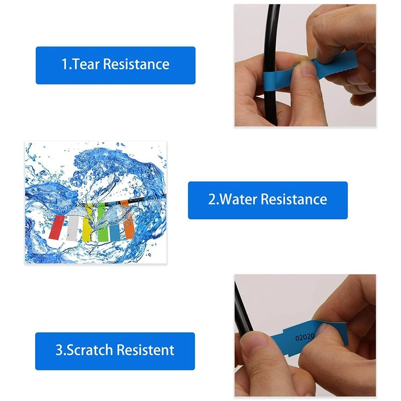 

540Pcs/18 Sheets Cable Labels Tags Cable Markers Self Adhesive Cable Labels Waterproof Tear Resistant Wire Labels