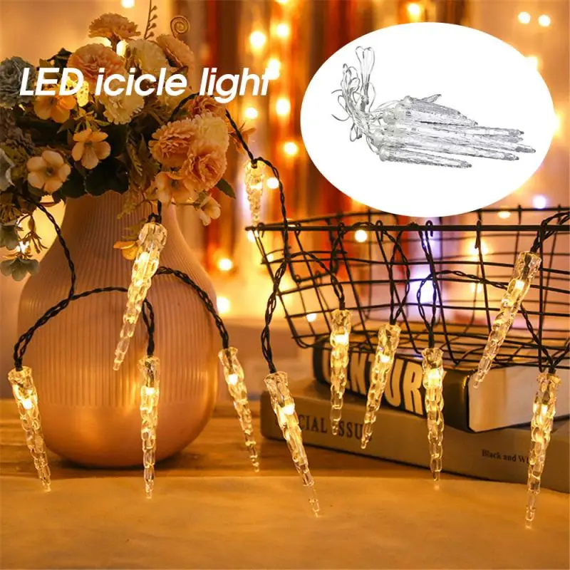 

100 LED Frozen Icicle String Lights Fairy Light Colorful LED Light Strip Indoor Outdoor Lighting Home Decoration Garden Lamps