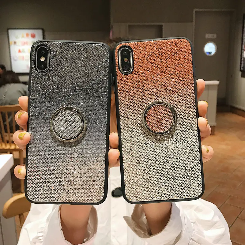 Градиентный чехол с блестками для huawei P30 P20 lite mate 10 20 Pro Nova 4 3i P Smart Y6 Y7 Y9 2019 Honor 9