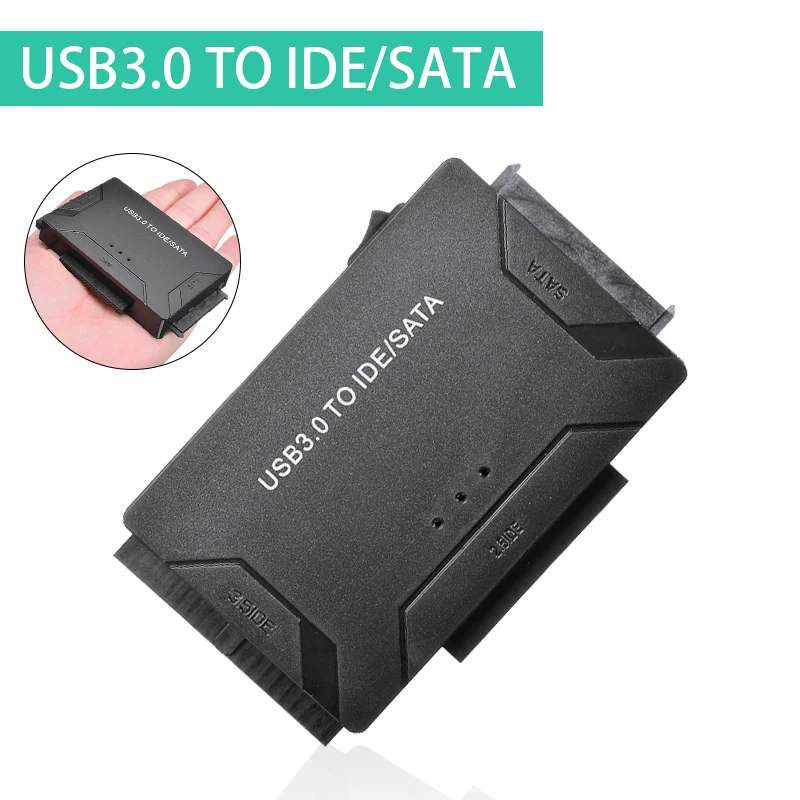 

Universal Hard Disk Adapter USB3.0 to SATA / IDE External Connectors With UK Plug Support PC Laptop 2.5'' 3.5'' HDD SDD