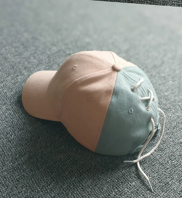 

Korean Pink Baseball Cap Trend Web Celebrity Clash Color Duck Cap Female Minority Popular Logo Sun Visor Hat