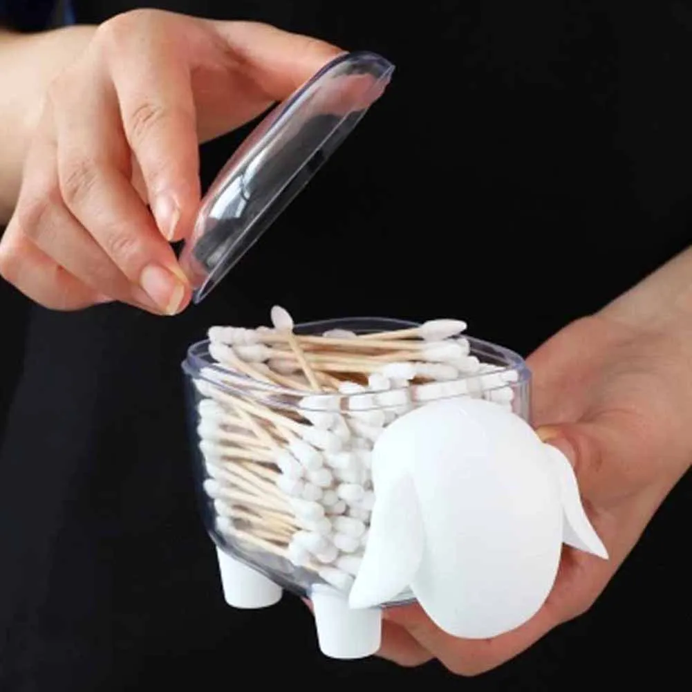 Прозрачная коробка для хранения в форме овечьей овцы пластиковый ватный тампон