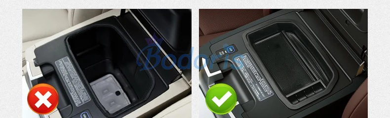 Автомобильный интерьер Нескользящая укладывающая коробка центральный