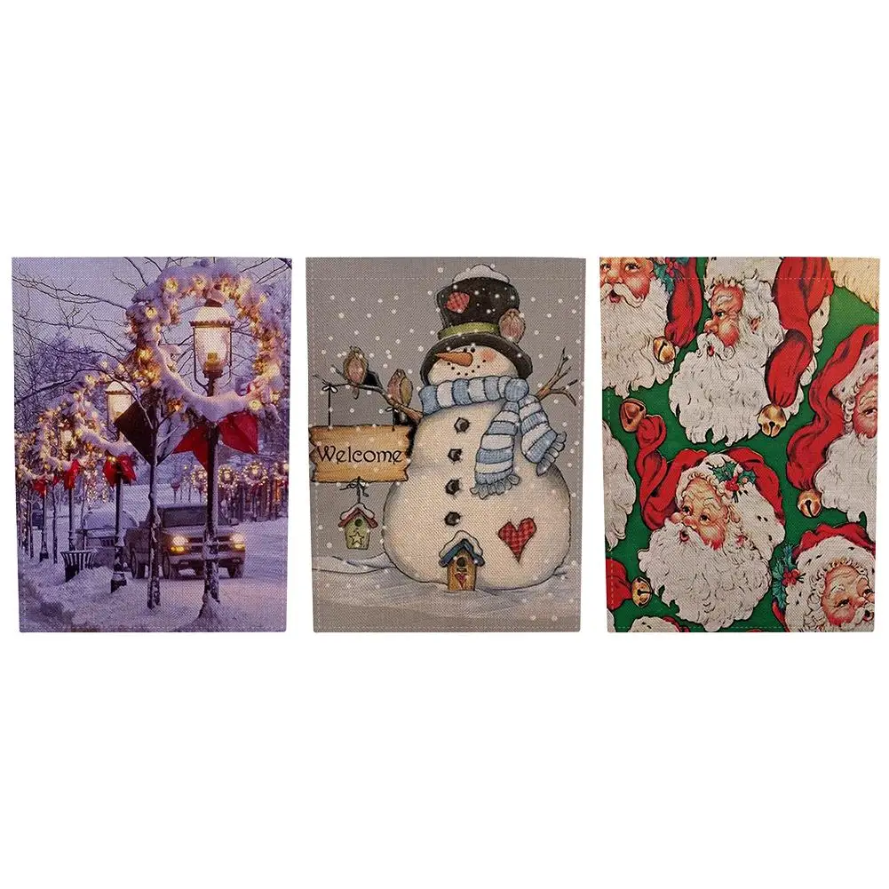 12 * 18-inch welcome garden sign kids Christmas home patio decoration elements draw double-sided seasonal | Дом и сад