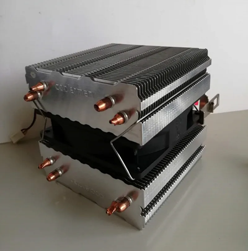 Светодиодный вентилятор кулера для процессора 4 тепловая трубка двойная башня 12