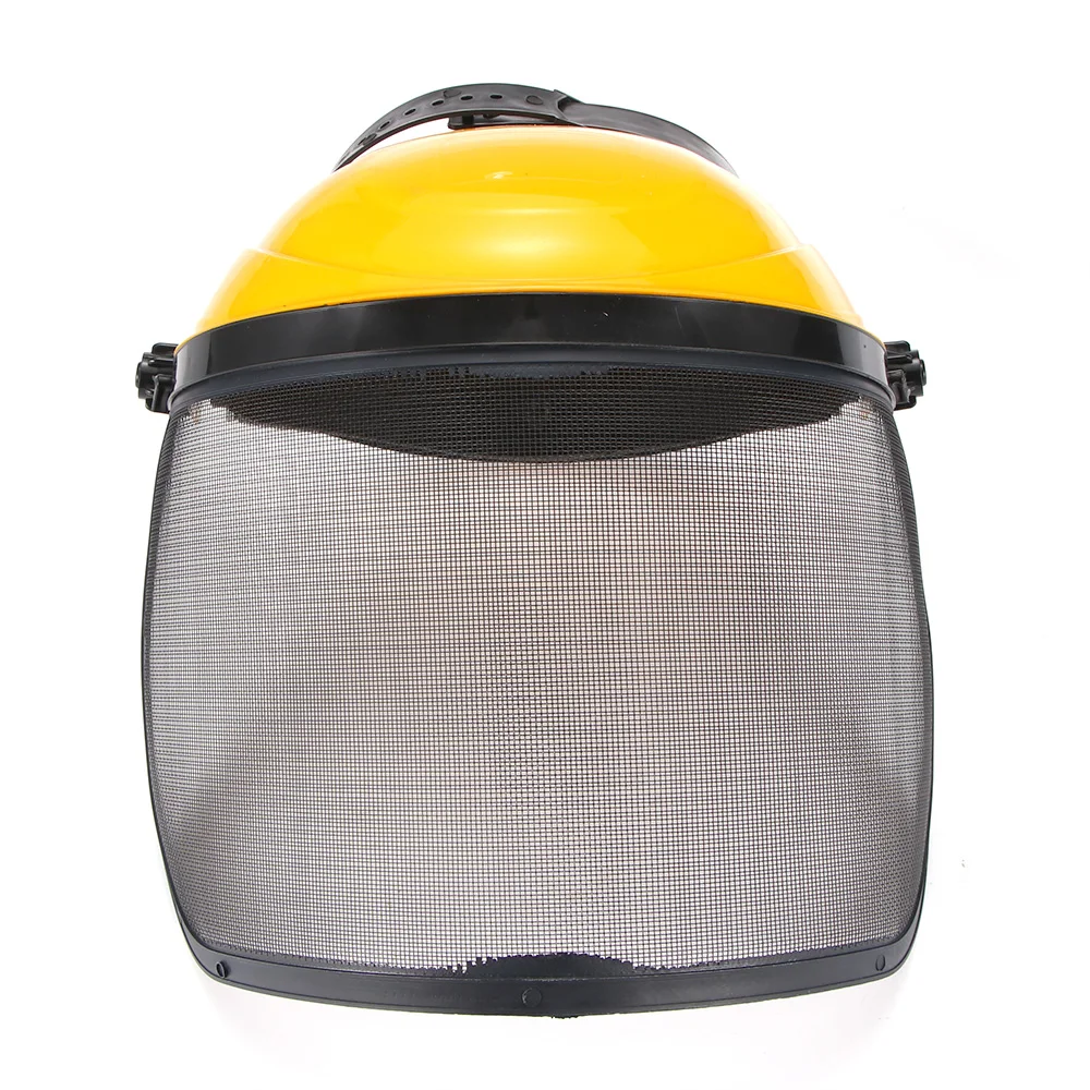 

Adjustable Garden Grass Trimmer Safety Helmet Hat With Full Face Mesh Visor Chainsaw Forestry Trimmer Protection