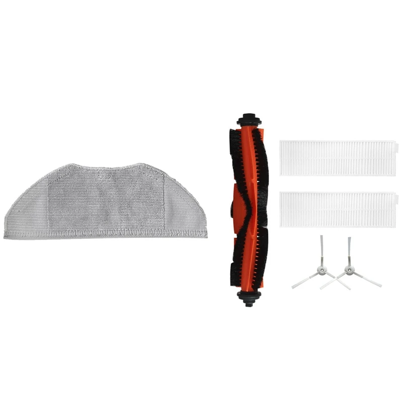 

Насадка на швабру для робота-пылесоса Xiaomi Mijia G1, фильтр НЕРА с 5 основными роликами и боковой щеткой, 1 шт.