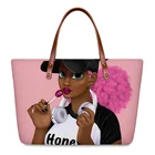 HYCOOL искусство, черная африканская девушка, леденец, принт, большие сумки для женщин, повседневные сумки, женская пляжная сумка-тоут, женская маленькая сумка