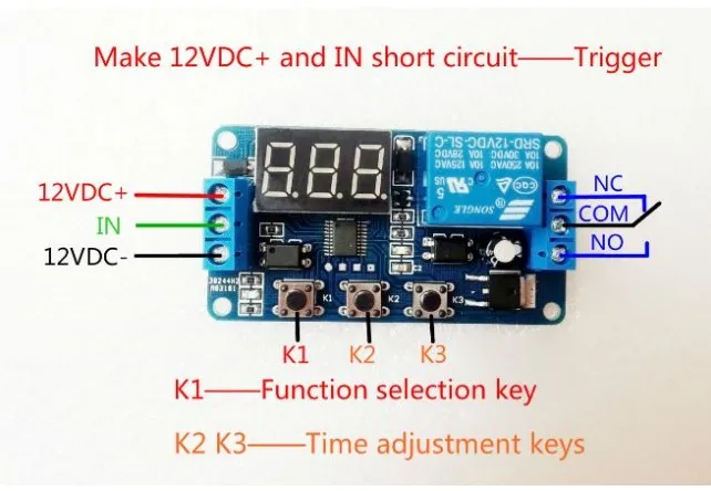 

New LED Home Automation Delay Timer Control Switch Relay Module Digital display 12V