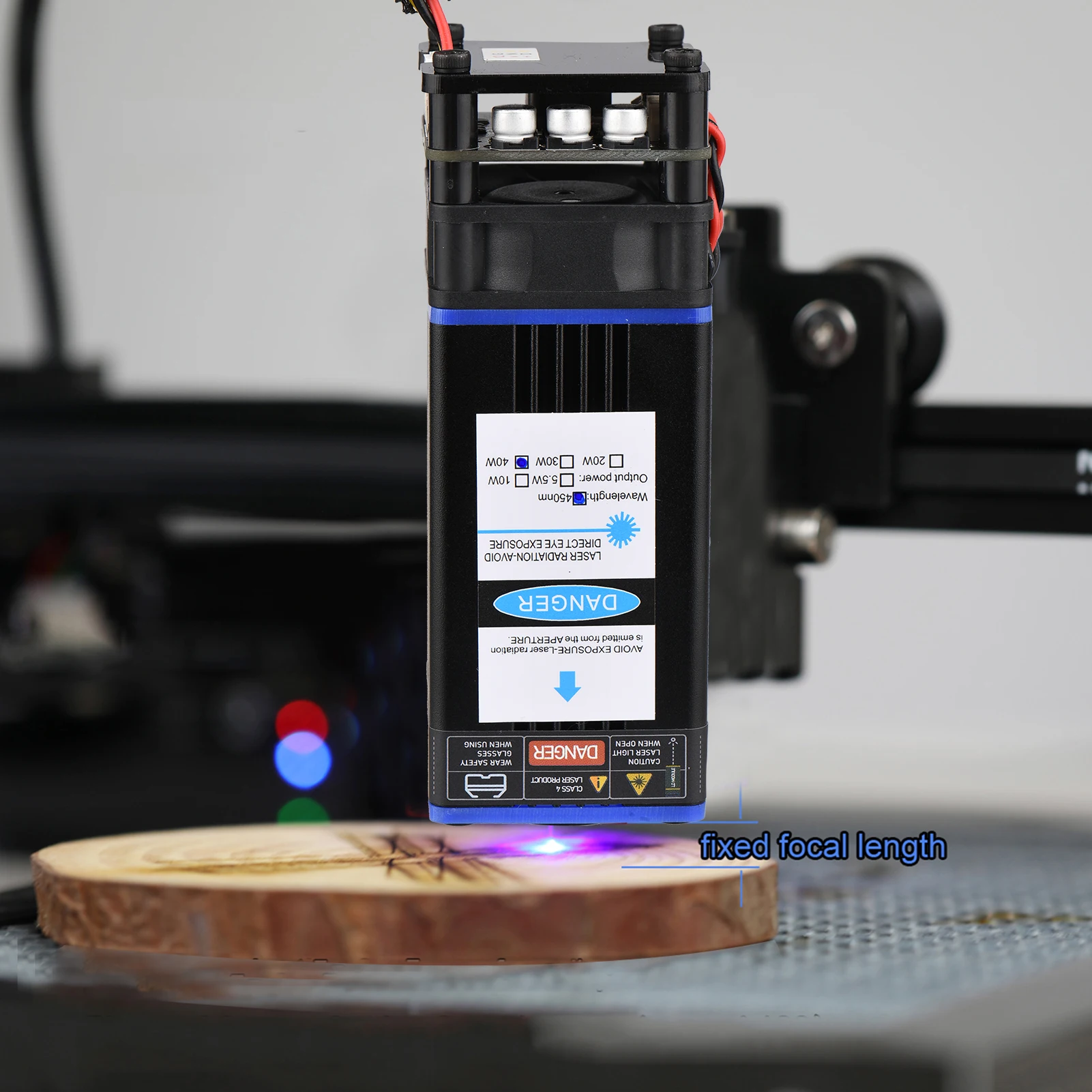 450nm 40W Laser Module Fixed Focal Length Engraving Head High Speed Engraver 3D Printer CNC Router | Инструменты