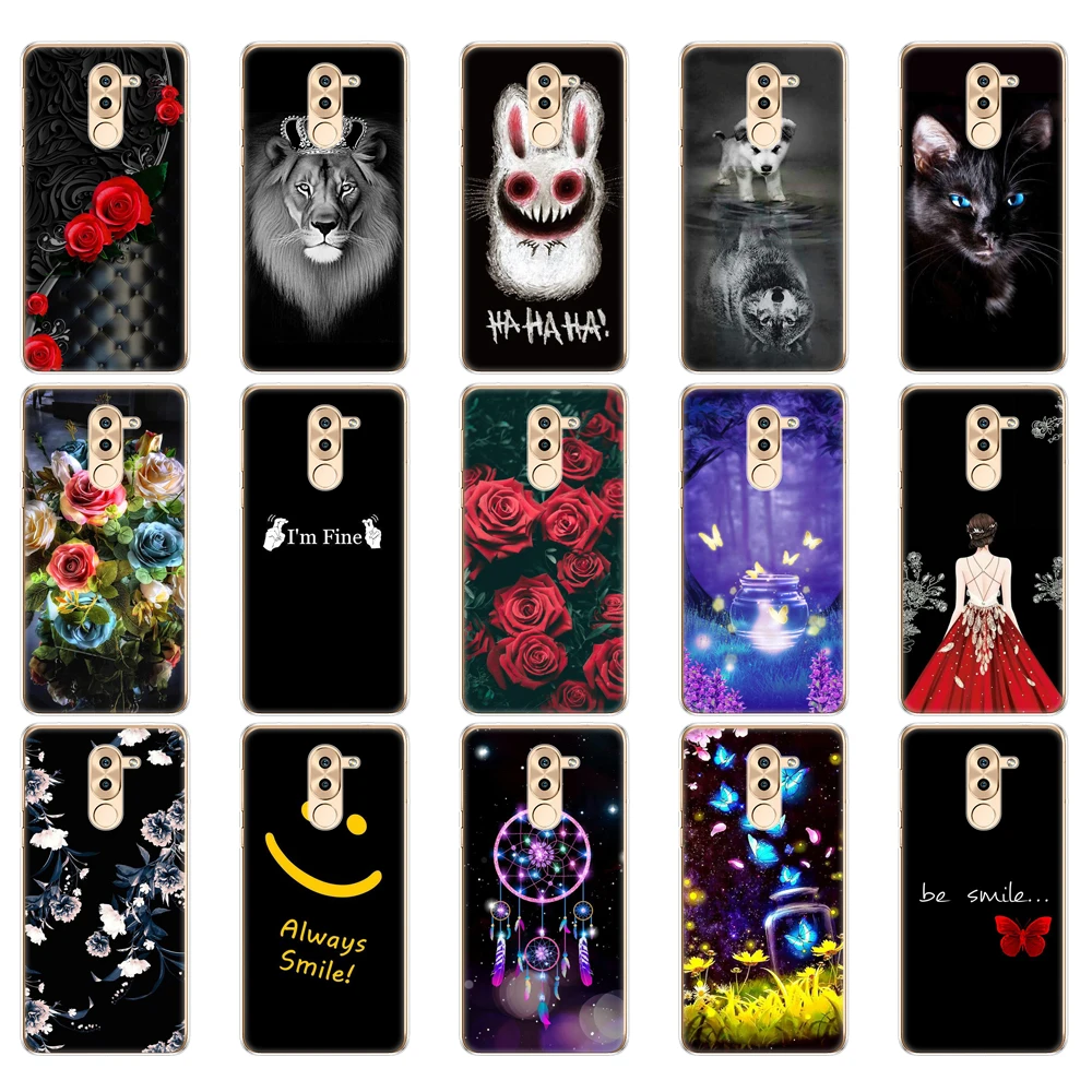 Чехол для Huawei Honor 6X мягкий силиконовый чехол из ТПУ Coque Funda кожаные противоударные