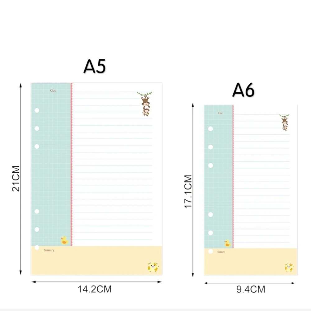 Летняя милая серия заполняющие бумаги для блокнота A5/a6 цветной внутренний
