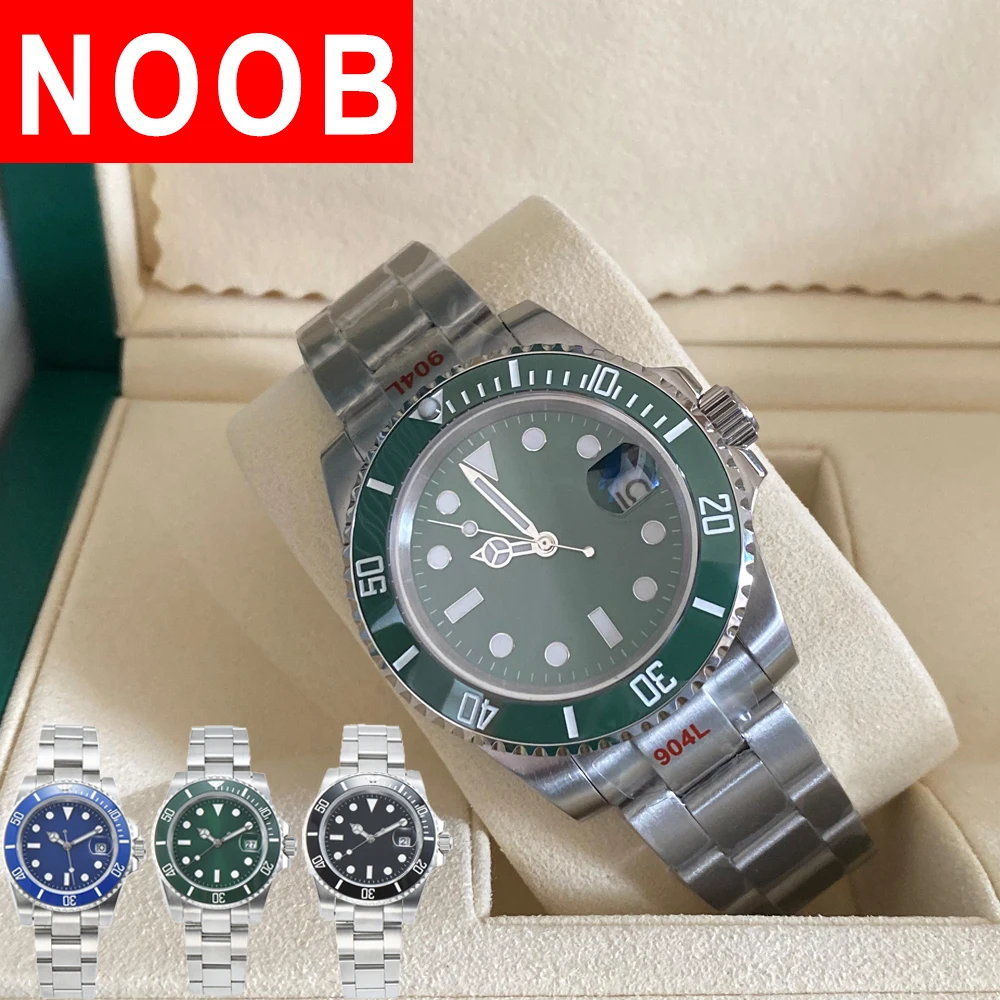 

Mens Watches Ceramic Bezel full Stainless Steel Automatic Mechanics 2813 Movment Green reloj de lujo Sapphire Watch
