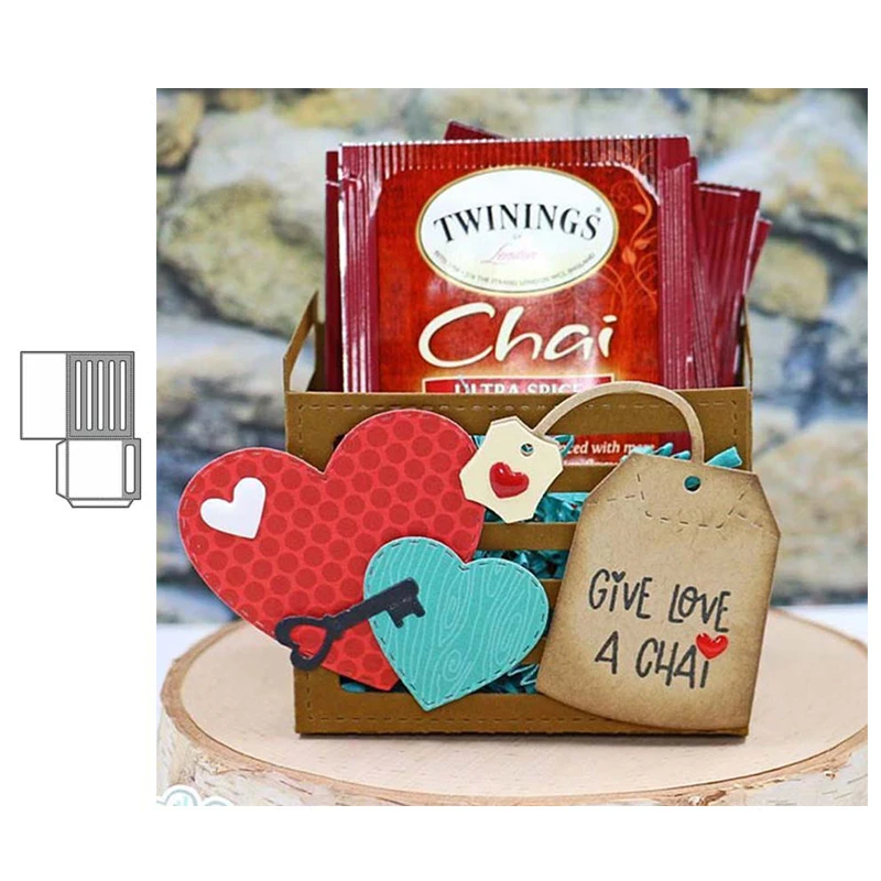 Металлические Вырубные штампы JC для скрапбукинга полый ящик Чехол трафарет