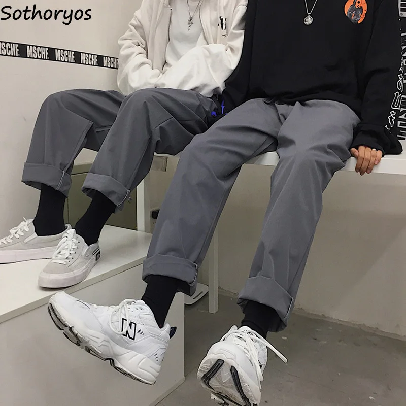 Женские брюки Harajuku корейский стиль универсальные трендовые высокая талия