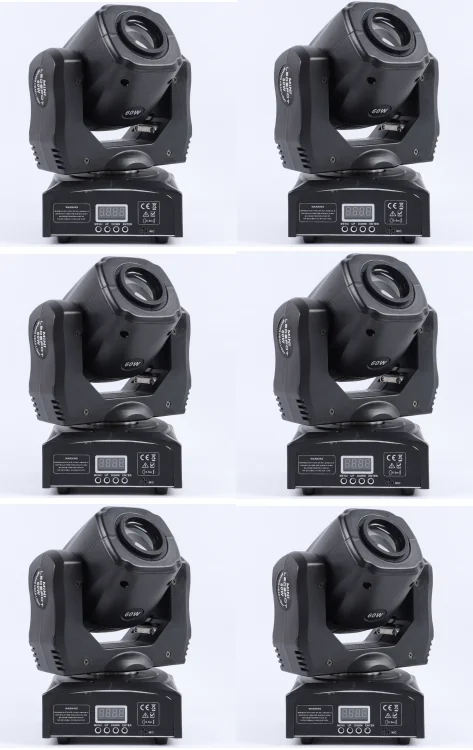 4 шт./лот 6 вращающийся головной свет gobo light 60 Вт точечный движущийся Светодиодный