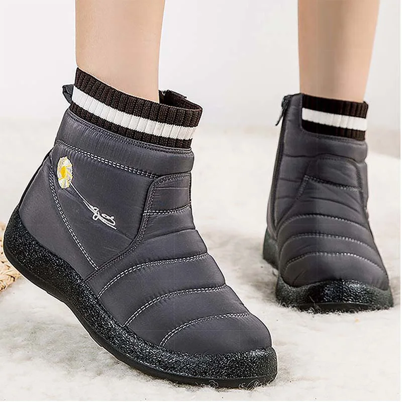 Женские ботинки Новинка 2020 года Зимняя обувь зимние Плюшевые Теплые ботильоны