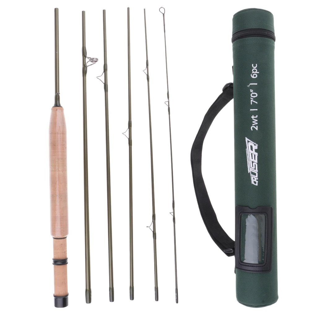

6 Sections Fly Rods Carbon Fiber Fast Action Fly Fishing Rod with Rod Tube Ultralight Travel Fishing Rod