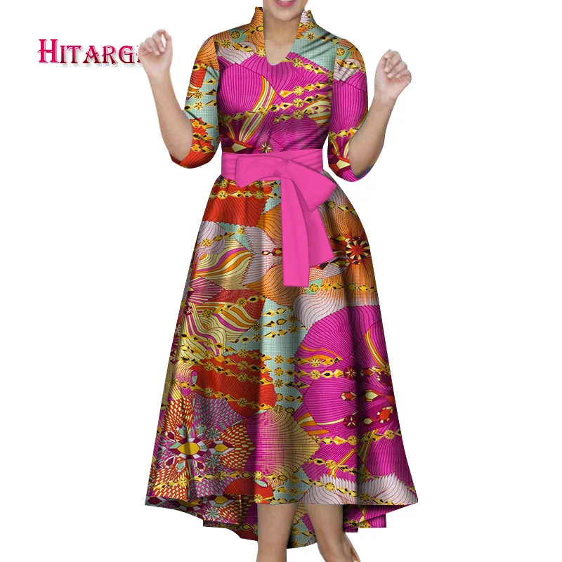 Женское платье в африканском стиле элегантное с Африканским принтом модель WY408