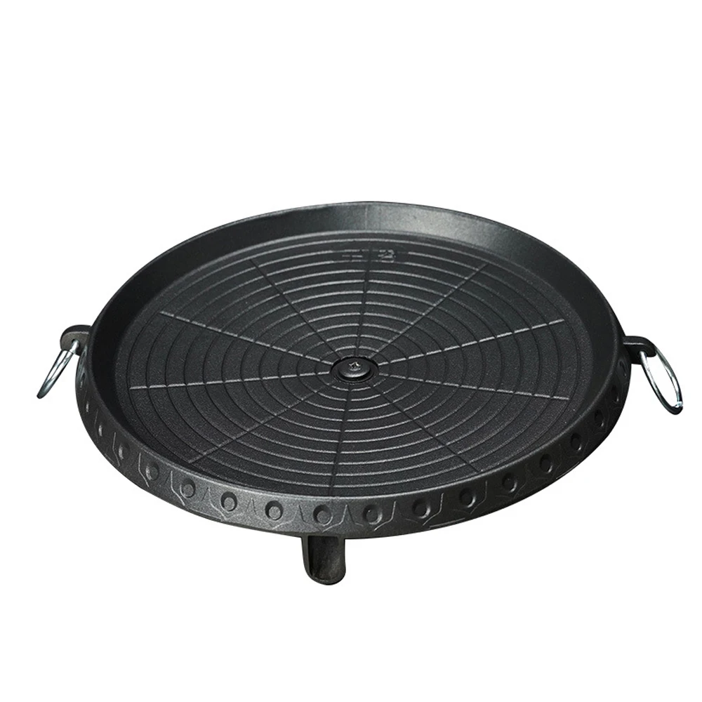 

Outdoor Barbecue Plate Multifunctional Korean Frying Pan Medicals Stone Non-stick Pan Black Barbecue Pan Camping Cookware