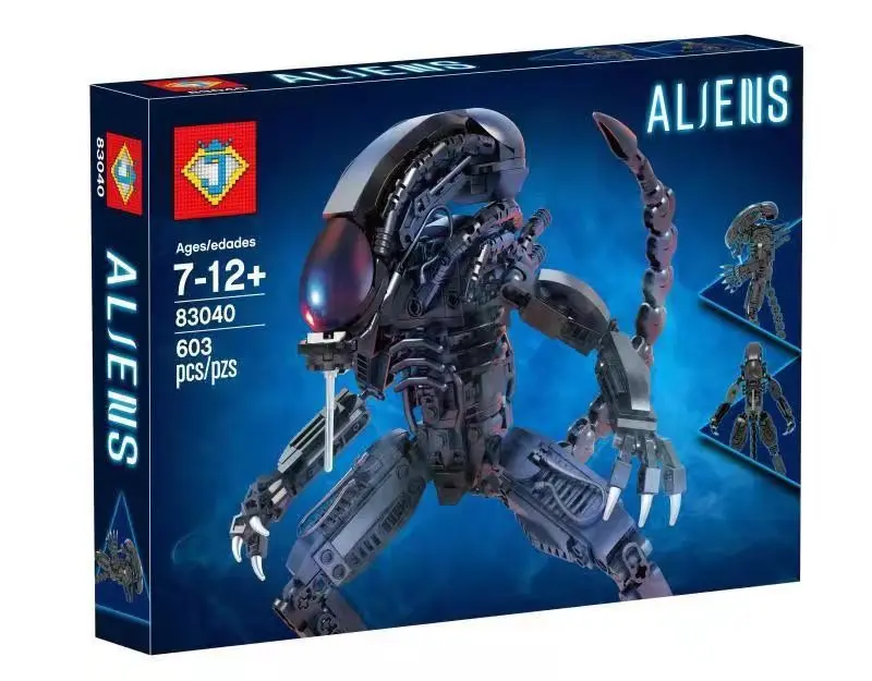 MOC-27578 серия из фильмов инопланетяне против хищника меховая модель строительные