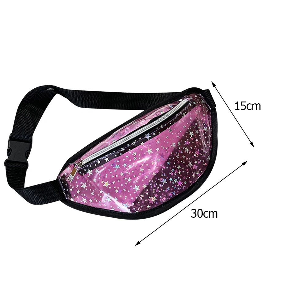 

New Fashion Women Transparent Stars Printing Crossbody Messenger Chest Bag Casual Ladies Large Capacity Waist Packs Handbags