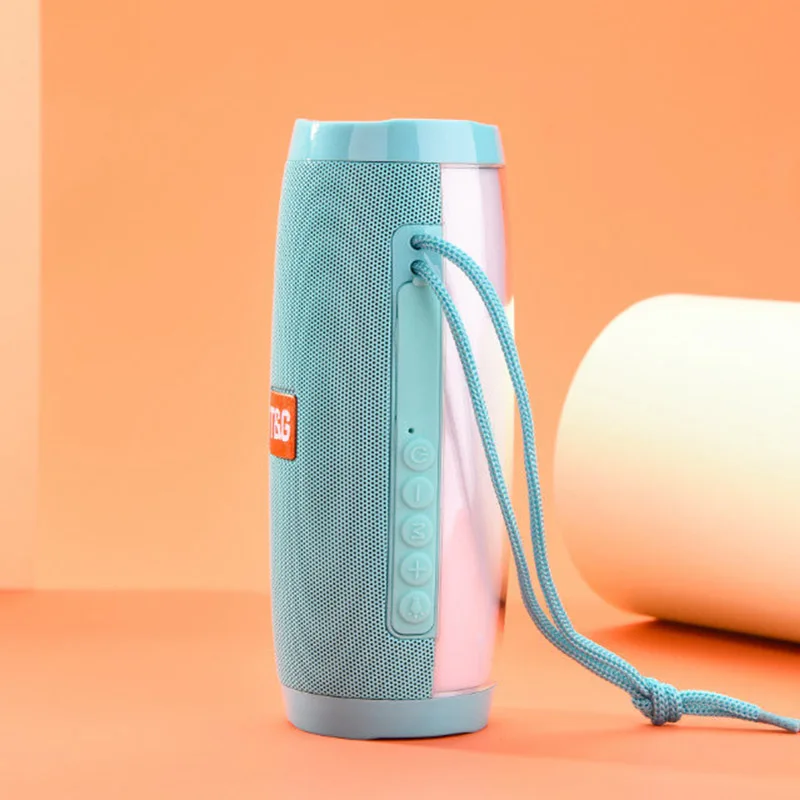 Portable LED Wireless Bluetooth Speaker Boom Box Outdoor Bass Column Subwoofer Sound with Mic Support TF FM USB Subwoffe | Электроника