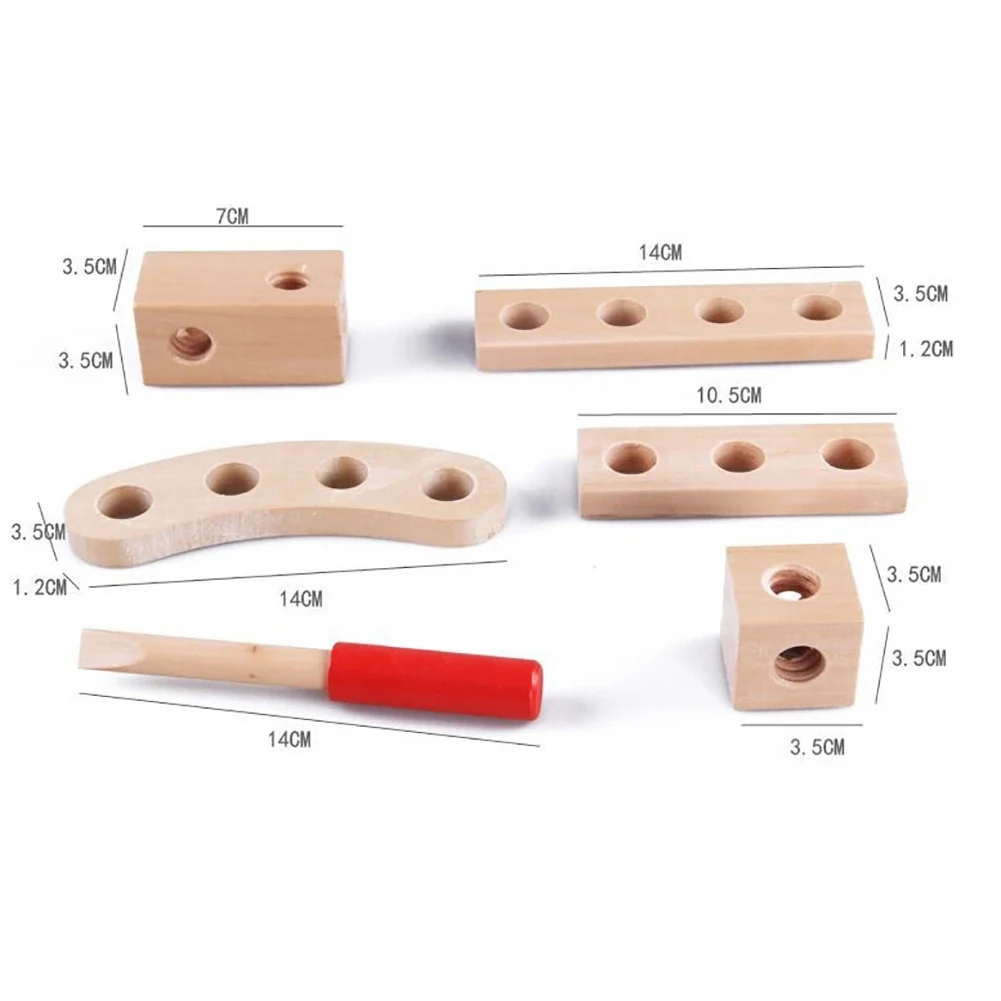 30Pcs Wooden DIY Car/Plane Disassembly Nuts Game Children Kids Natural Color Model Building Blocks Educational Toys | Игрушки и хобби