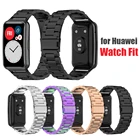 Ремешок из нержавеющей стали для Huawei Watch FIT, роскошный элегантный деловой браслет для наручных часов, сменный Браслет