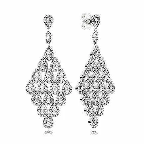 

Женские серьги-каскады из серебра 925 пробы с кристаллами