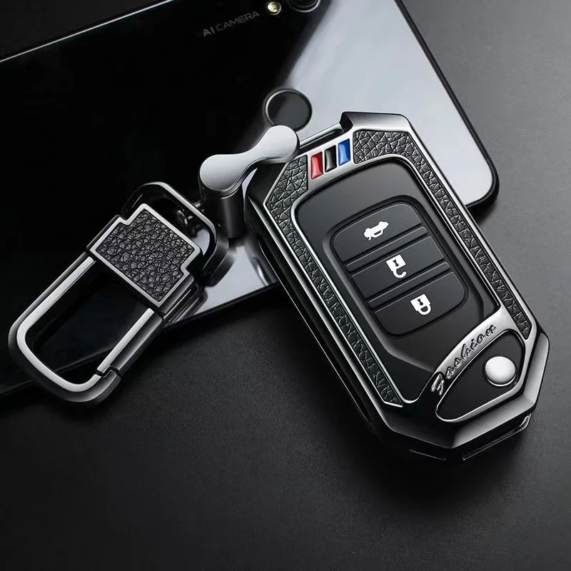 

Модный автомобильный чехол для ключа с дистанционным управлением чехол для Honda CivIc HRV CRV XRV Crider Odyssey 2015-2018 защита ключа с дистанционным управле...