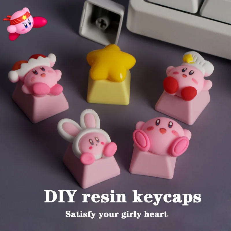 Cute Pink Cartoon Anime Personality Stereo Keycap Mechanical Keyboard Cap Transparent Single Electric Game R4 ESC KeyCap