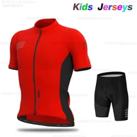 2021 new team breathable kids cycling jersey set shorts children bike clothing boys summer bicycle wear mtb ropa ciclismo