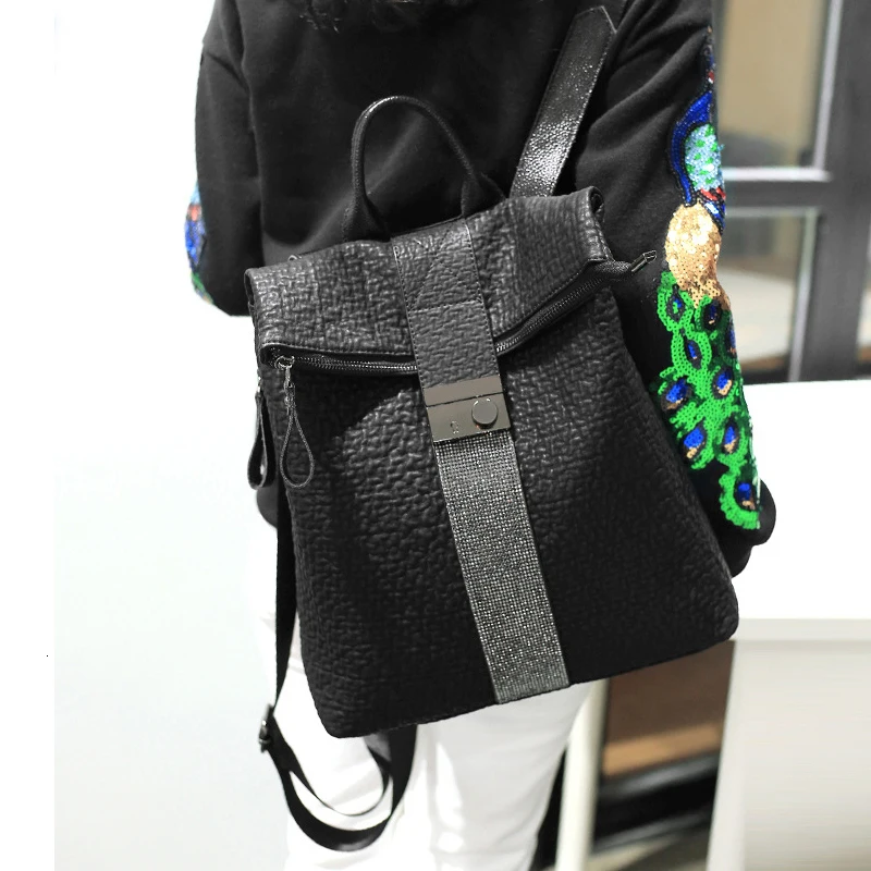 Женская сумка высокое качество винтажные рюкзаки со стразами женские школьные